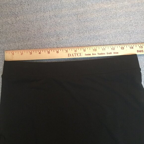 QVC G.I.L.I. black skirt overskirt with hidden mini slits XSP - Picture 6 of 7